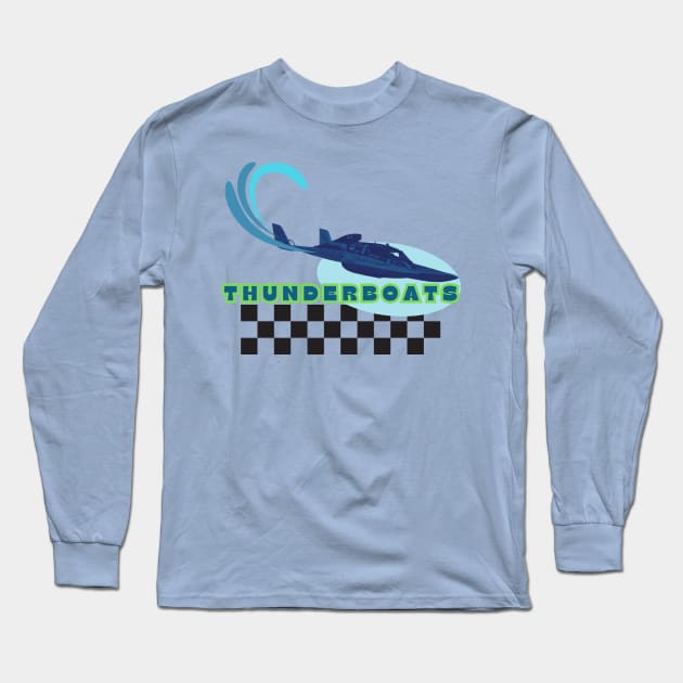 Thunderboats! Seattle Summer Hydroplane Style Long Sleeve T-Shirt by SwagOMart